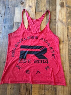 Women’s Red Racerback Tank — Logo Front